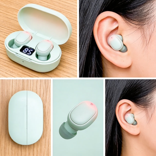 Ollybuds green bluetooth in ear