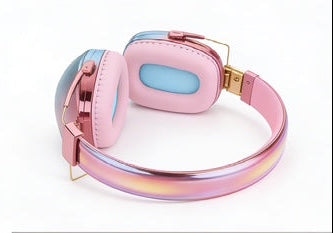 Pink and blue gradient headphones 